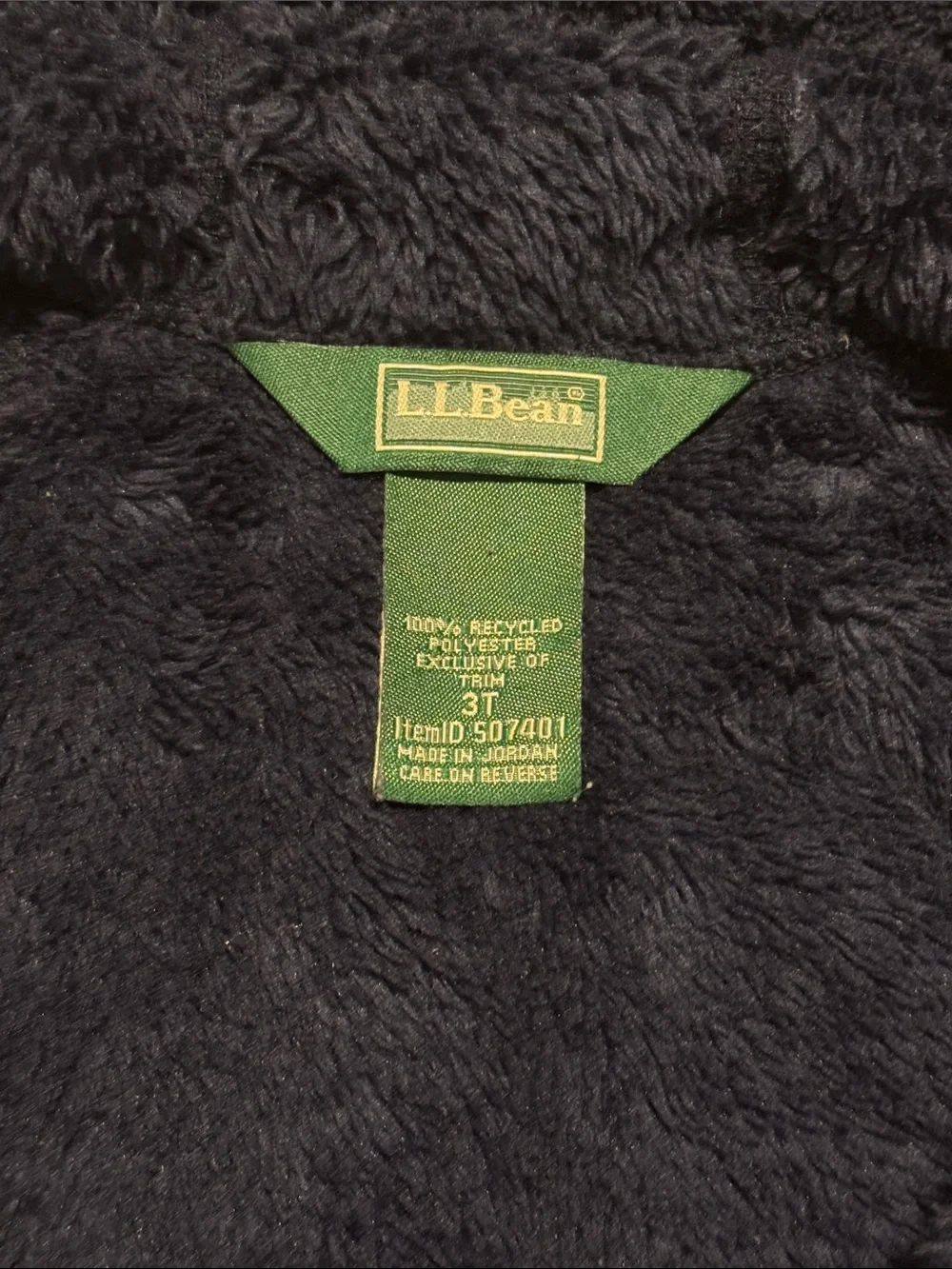 L.L. Bean Navy Blue Kids Fleece Hoodie with Ear Details